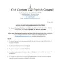 Annual Meeting of Old Catton Parish Council 10th May 2021