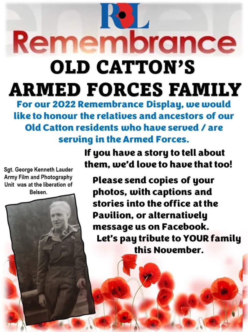 RBL Remembrance - Old Catton's Armed Forces Family