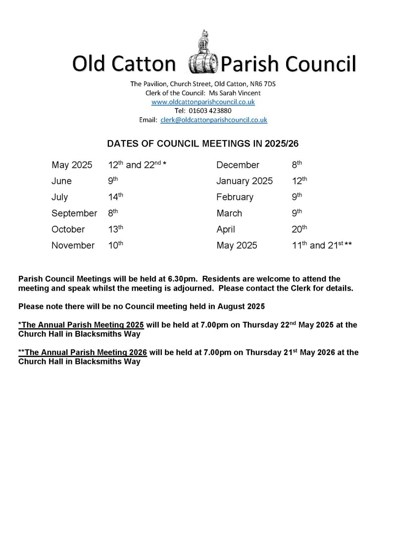 Council Meeting Dates