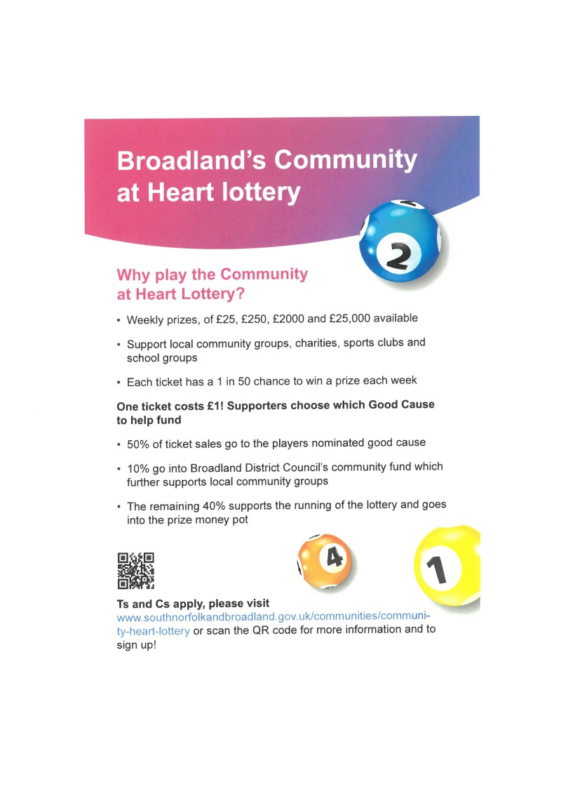 Broadland's Community at Heart Lottery - why play?