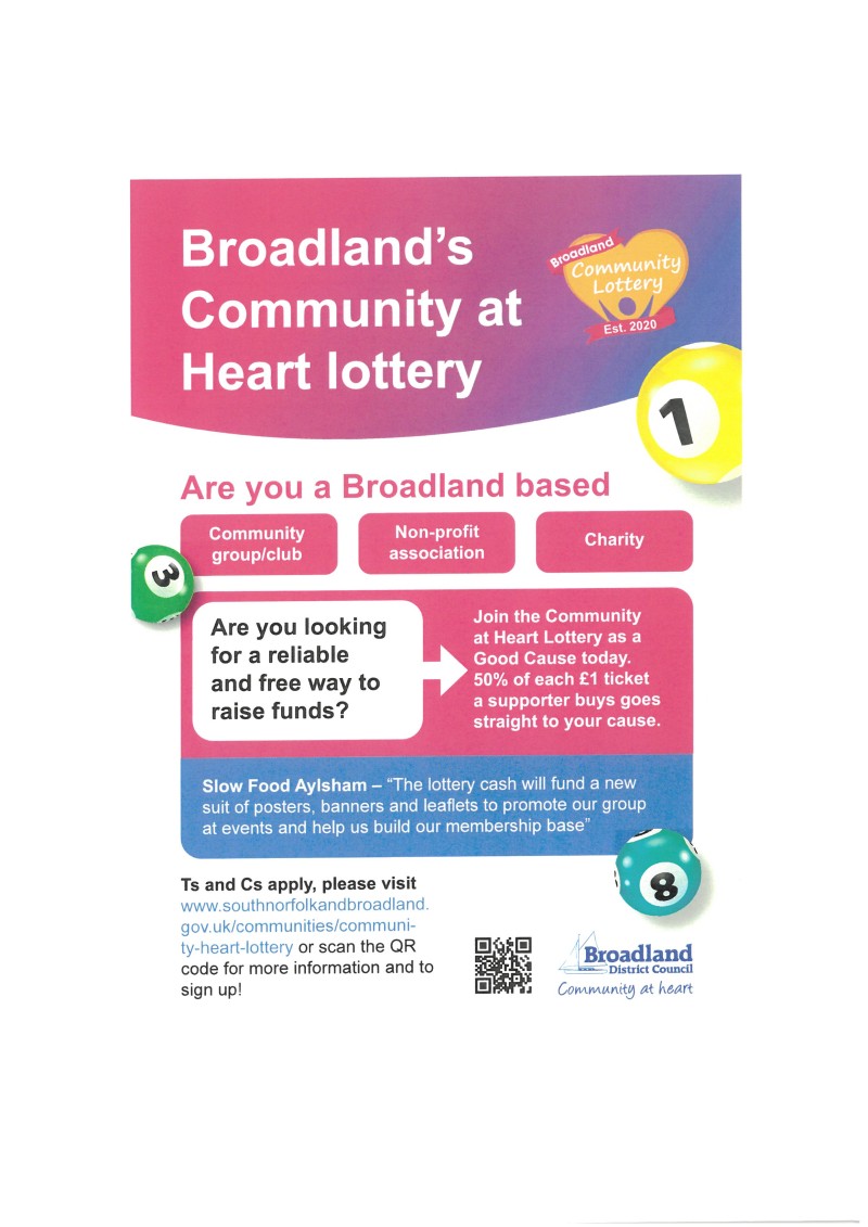 Broadland's Community at Heart Lottery - raising funds