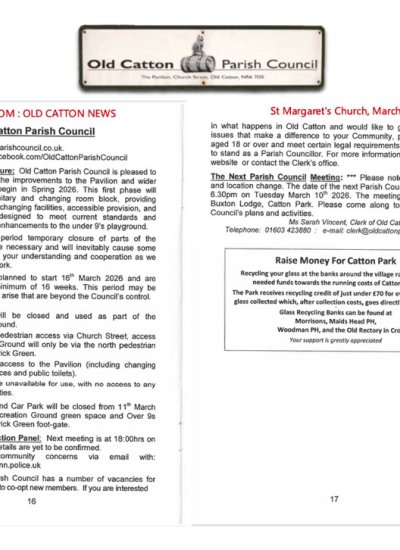 Old Catton News, March 2026