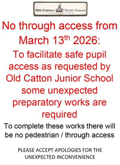 March 12th update from 18:00pm today it will be necessary to make changes to the planned pedestrian access. Please see attached. Thank you for your understanding. 