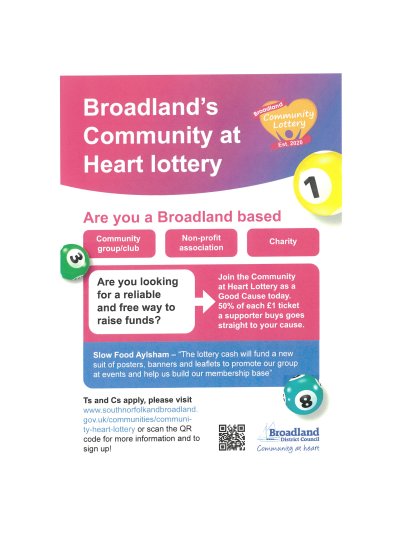 Broadland's Community at Heart Lottery - raising funds