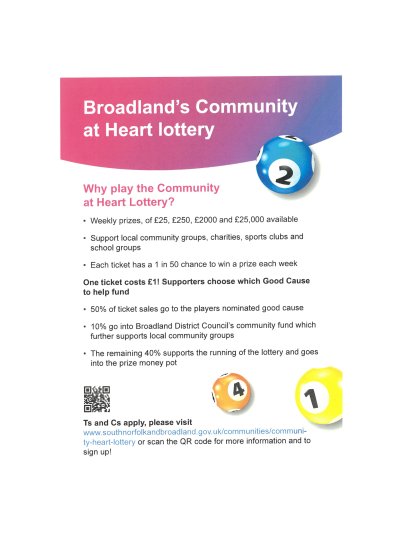 Broadland's Community at Heart Lottery - why play?