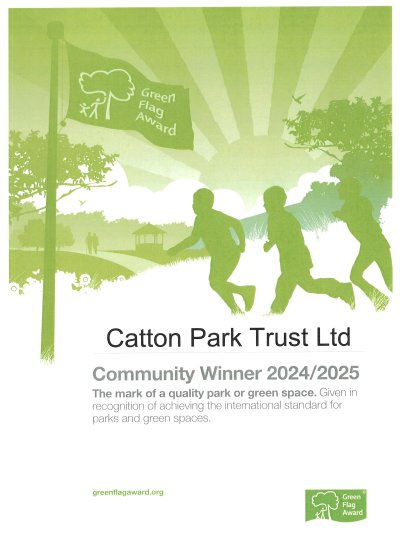 Catton Park Does It Again!  Winner of Green Flag Community Award 2024/25