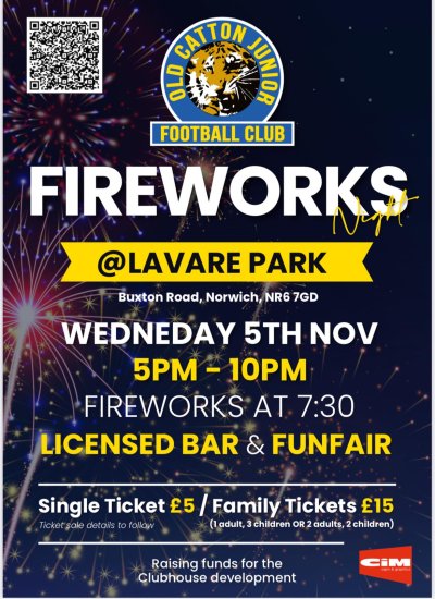 Lavare Park - Fireworks:  5th November 2025